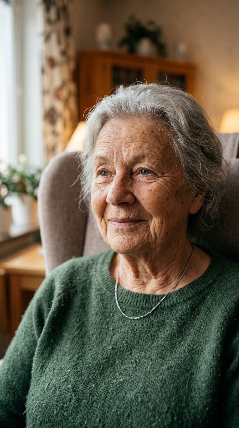 äldre person på vårdhem